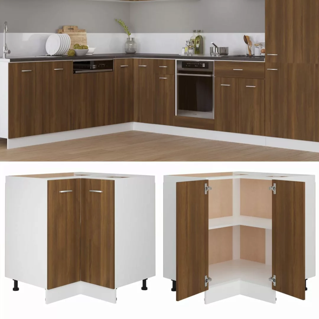 Vidaxl Küchenschrank Braun Eichen-optik 75,5x75,5x80,5cm Holzwerkstoff günstig online kaufen