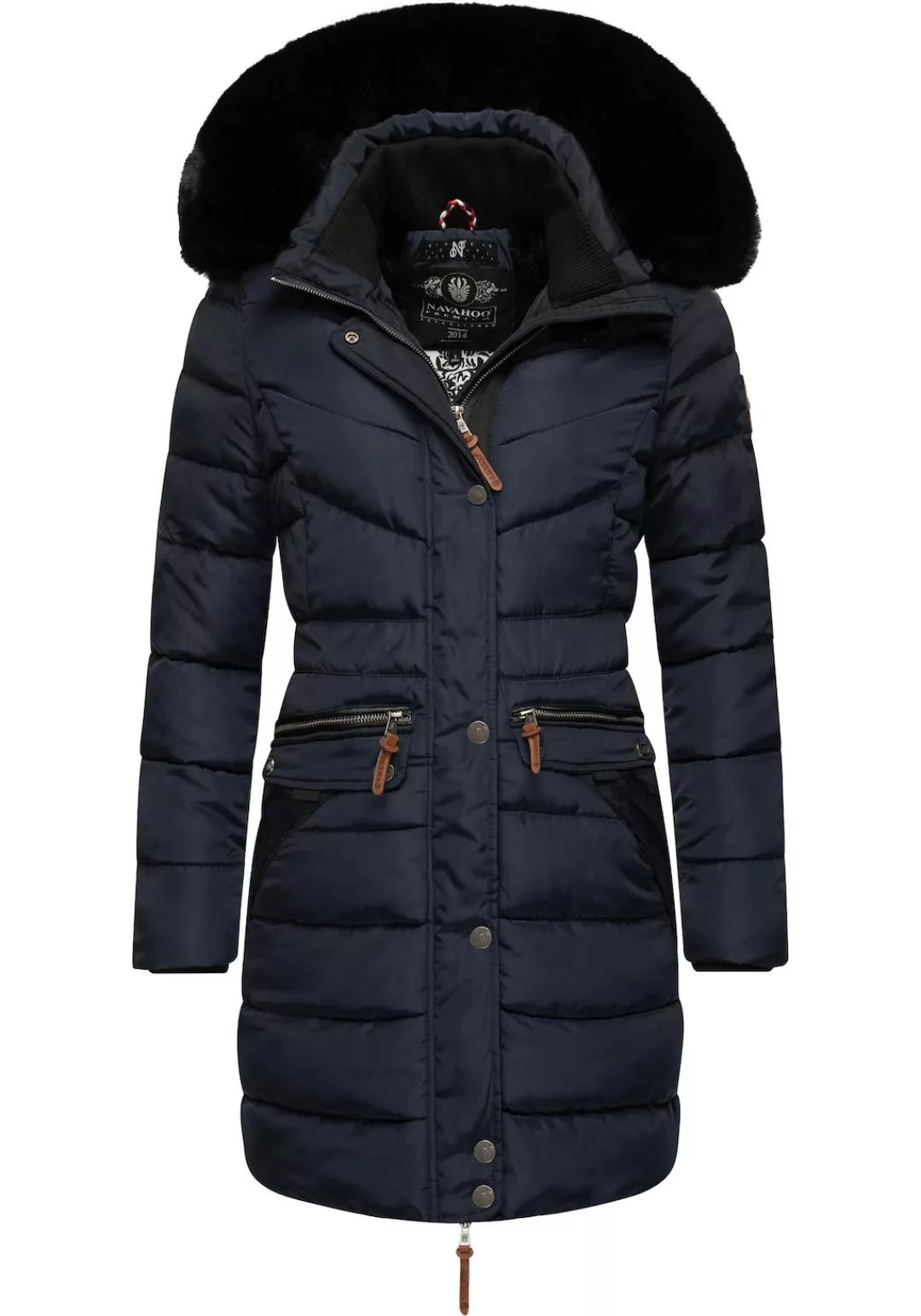 Navahoo Steppmantel "Paula", stylischer Winter Parka m. edlem Fellimitat günstig online kaufen