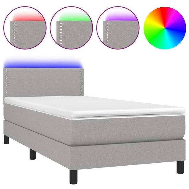 vidaXL Boxspringbett Bett Boxspringbett komplett mit Matratze & LED Stoff ( günstig online kaufen