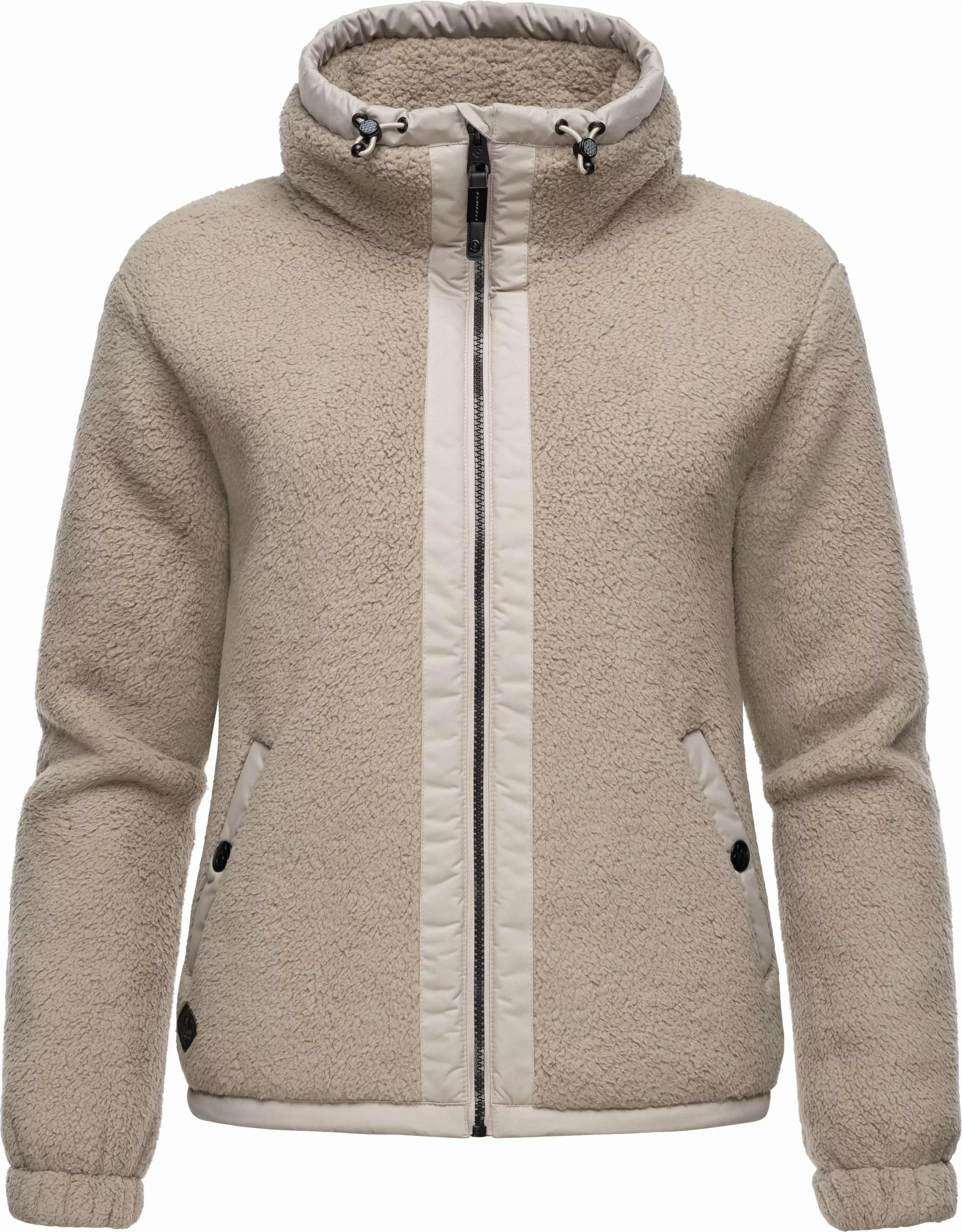 Ragwear Sweatjacke "Nordicka", Sportliche Kapuzenjacke mit Kunstleder-Eleme günstig online kaufen