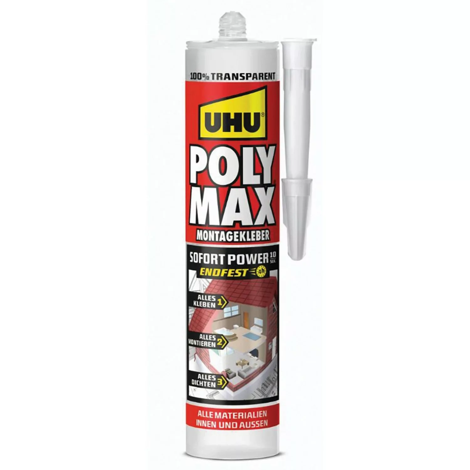 UHU Poly Max Montagekleber Sofort Power Transparent 300 g günstig online kaufen