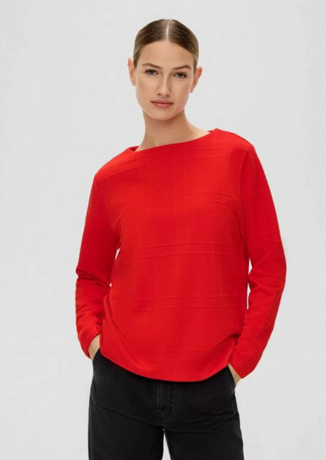 s.Oliver Sweatshirt Sweatshirt mit Musterstruktur günstig online kaufen
