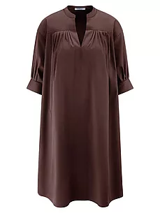 Kleid überschnittener Schulter Peter Hahn braun günstig online kaufen