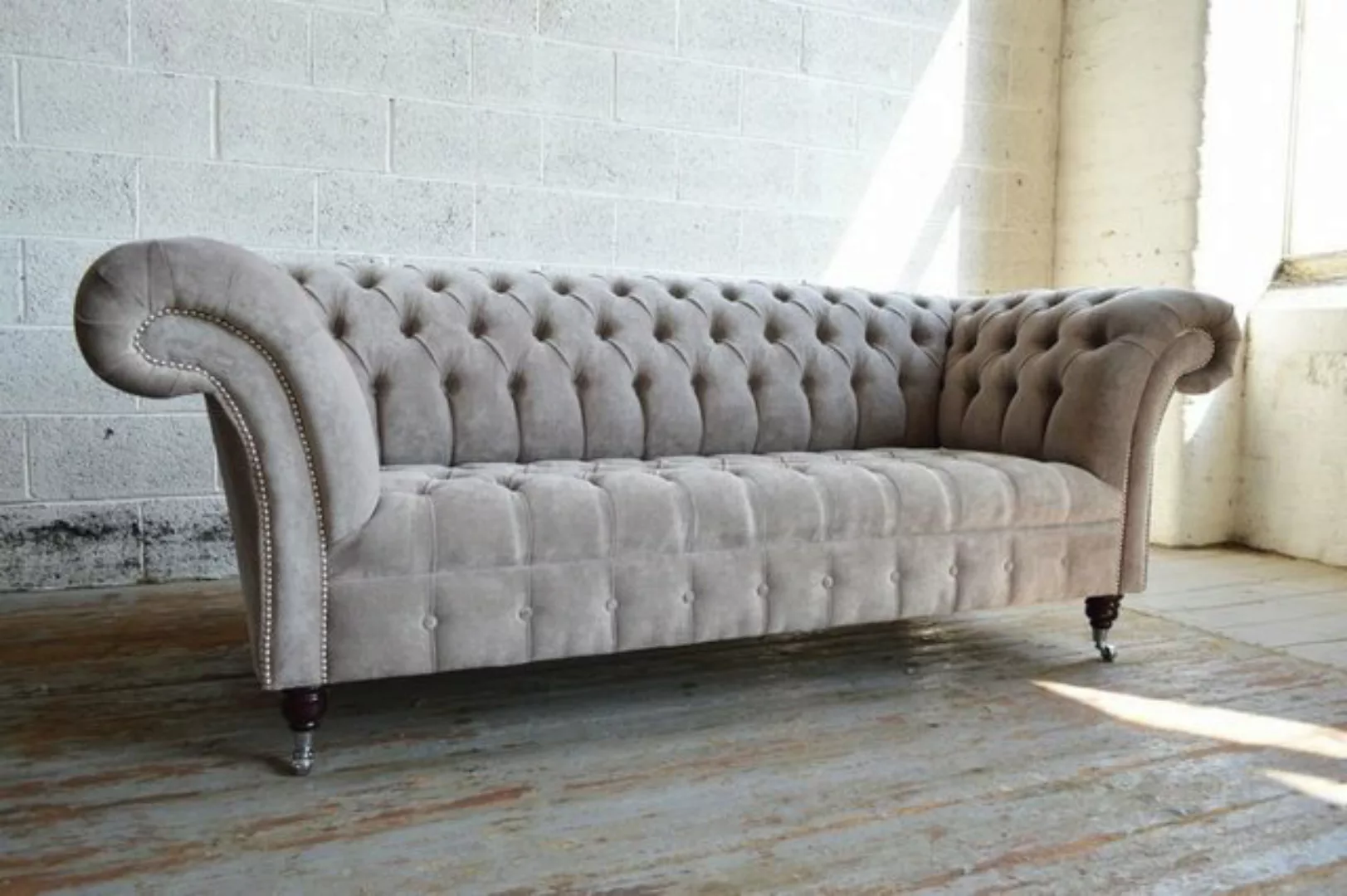 JVmoebel 3-Sitzer Chesterfield 3 Sitzer XXL Polster Sitz Couch Sofa Big 201 günstig online kaufen