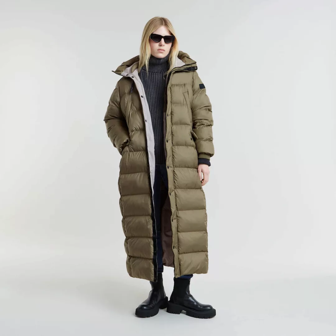 G-STAR Steppjacke "Whistler Long Puffer", mit Kapuze, mit zusätzlichem Kord günstig online kaufen