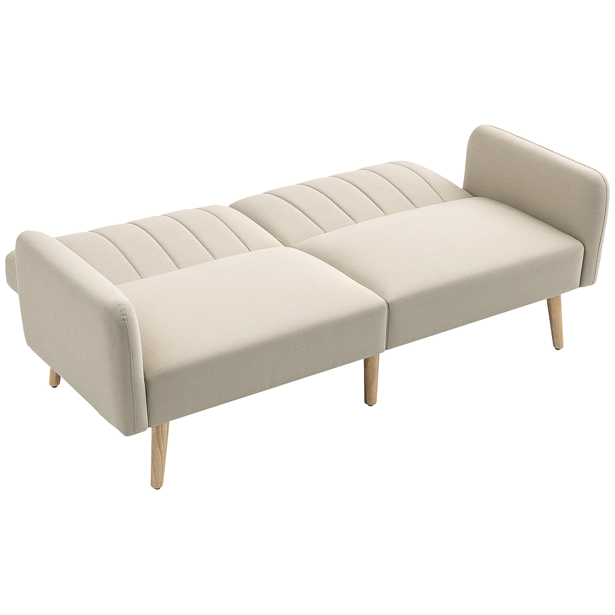 HOMCOM Schlafsofa 2-Sitzer skandinavisches Design, Verstellbare Rückenlehne günstig online kaufen