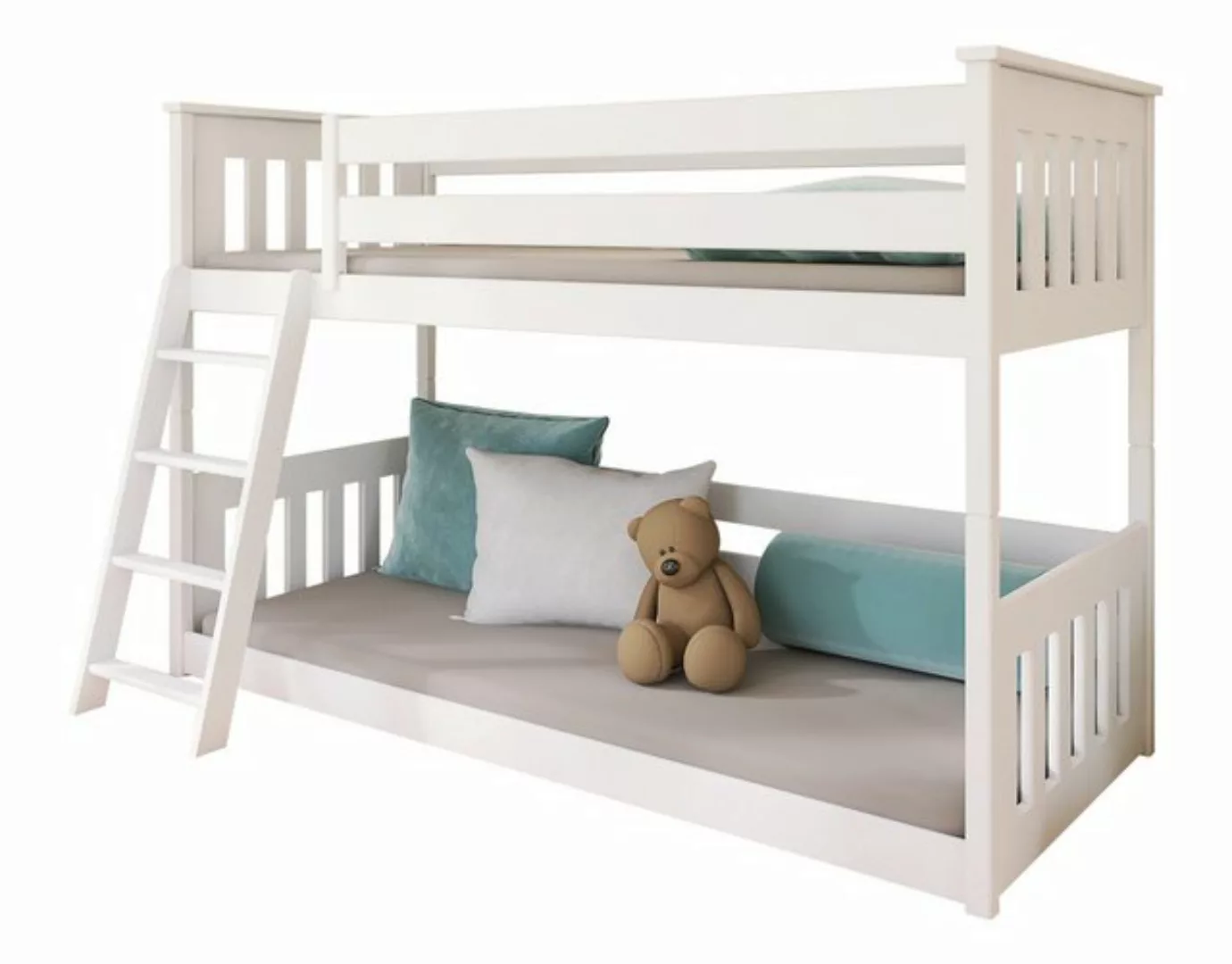 Kids Collective Etagenbett Kinderbett 90x200 cm mit Rausfallschutz & zwei L günstig online kaufen