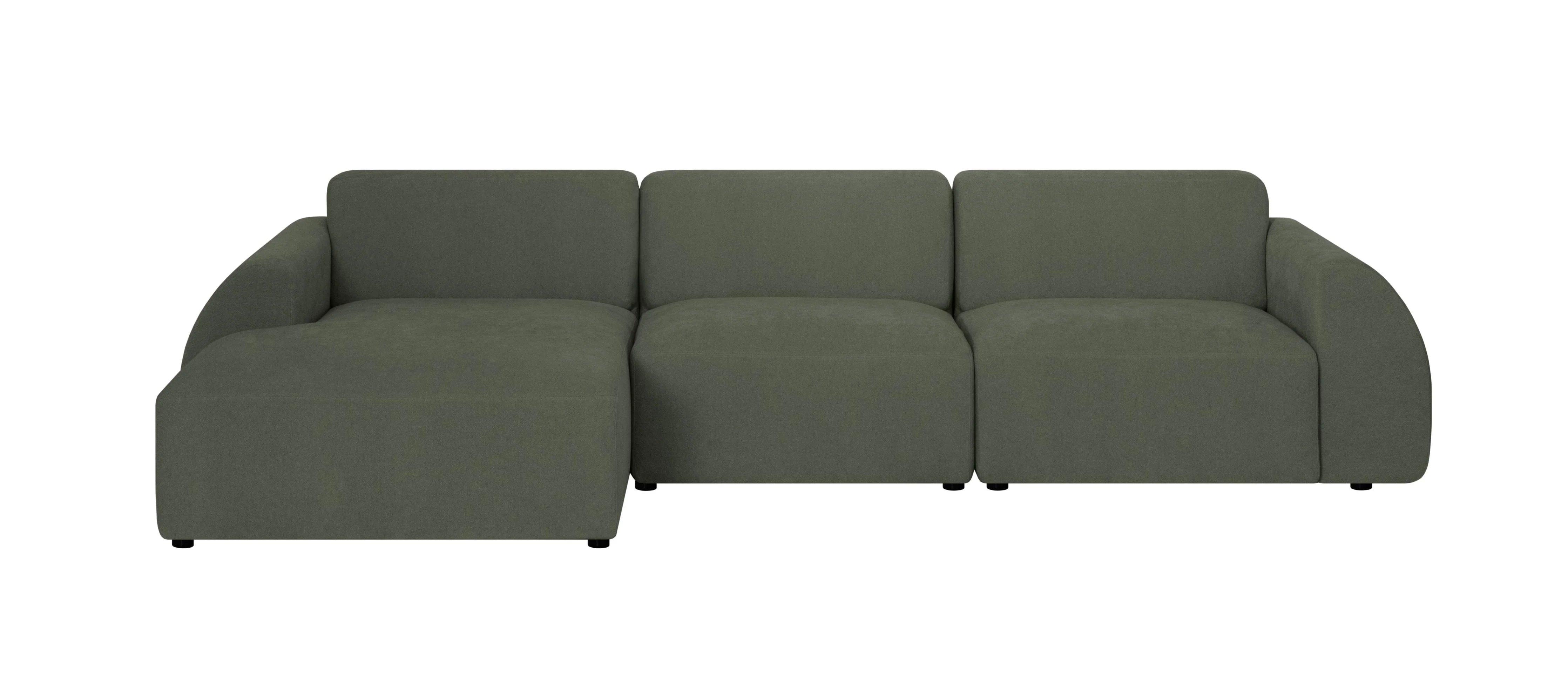 NADUVI Collection | Ecksofa Mattis links 3-Sitzer Bouclé günstig online kaufen