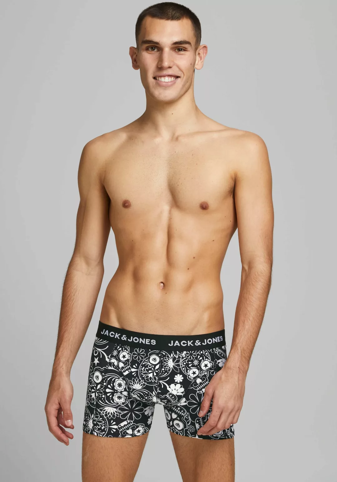 Jack & Jones Boxershorts "JACSUGAR SKULL TRUNKS 3 PACK. NOOS", (Packung, 3 günstig online kaufen