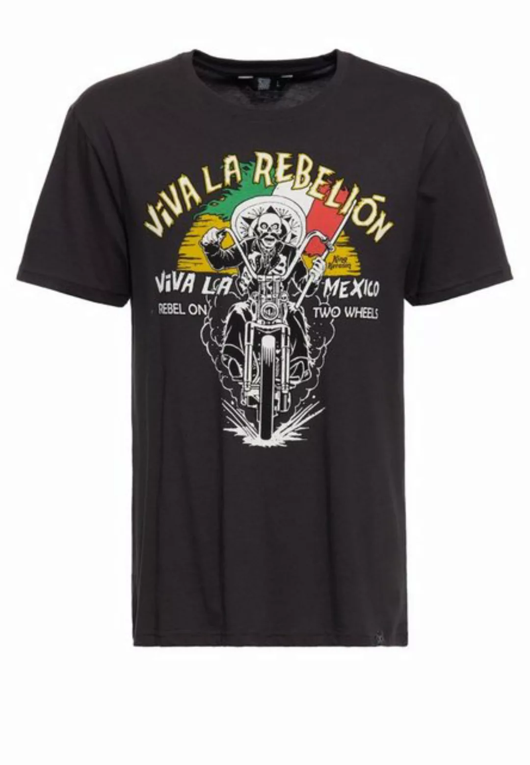 KingKerosin T-Shirt Viva la rebelion aus Baumwolle mit Print günstig online kaufen