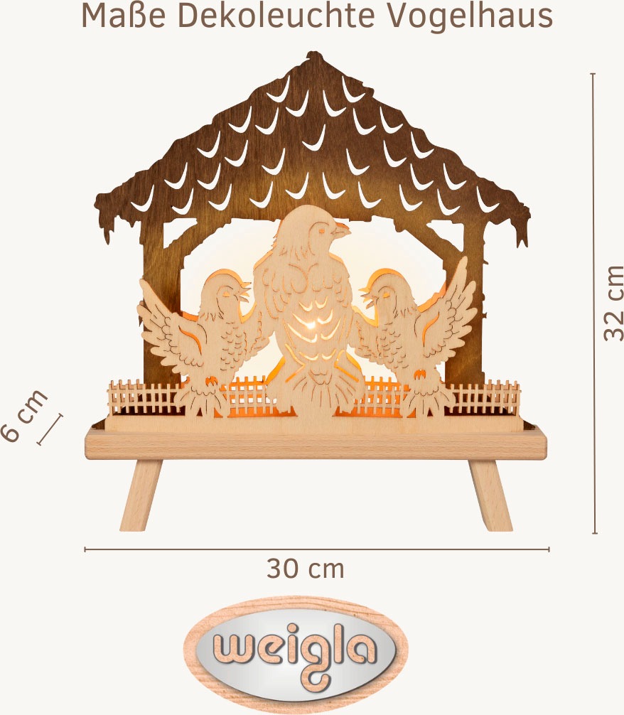 Weigla Lichterbogen »Vogelhaus, Dekoleuchte, NATUR-BRAUN, Winterdeko, Herbs günstig online kaufen