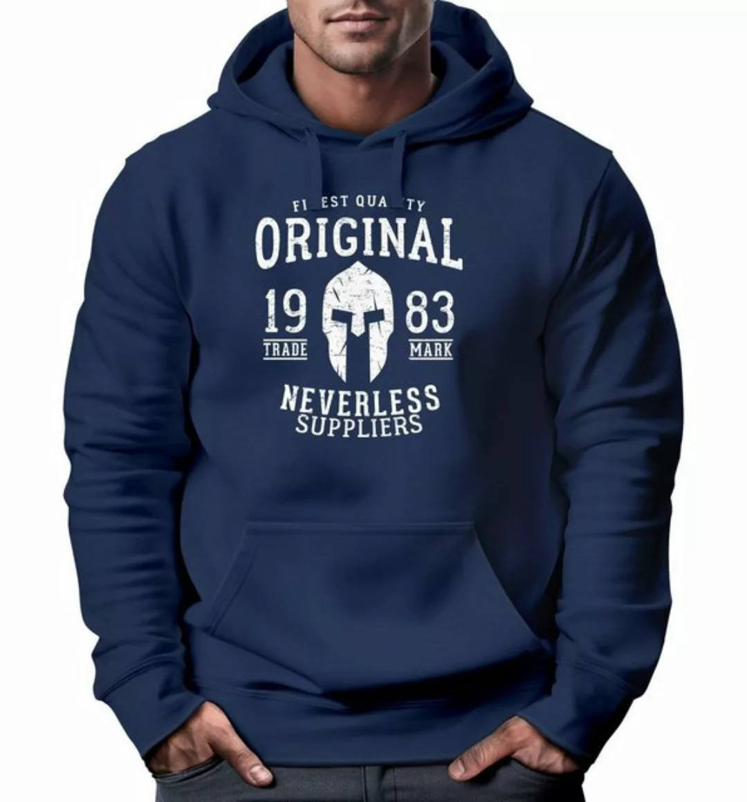 Neverless Hoodie Hoodie Herren Original Gladiator Sparta Helm Athletic Vint günstig online kaufen