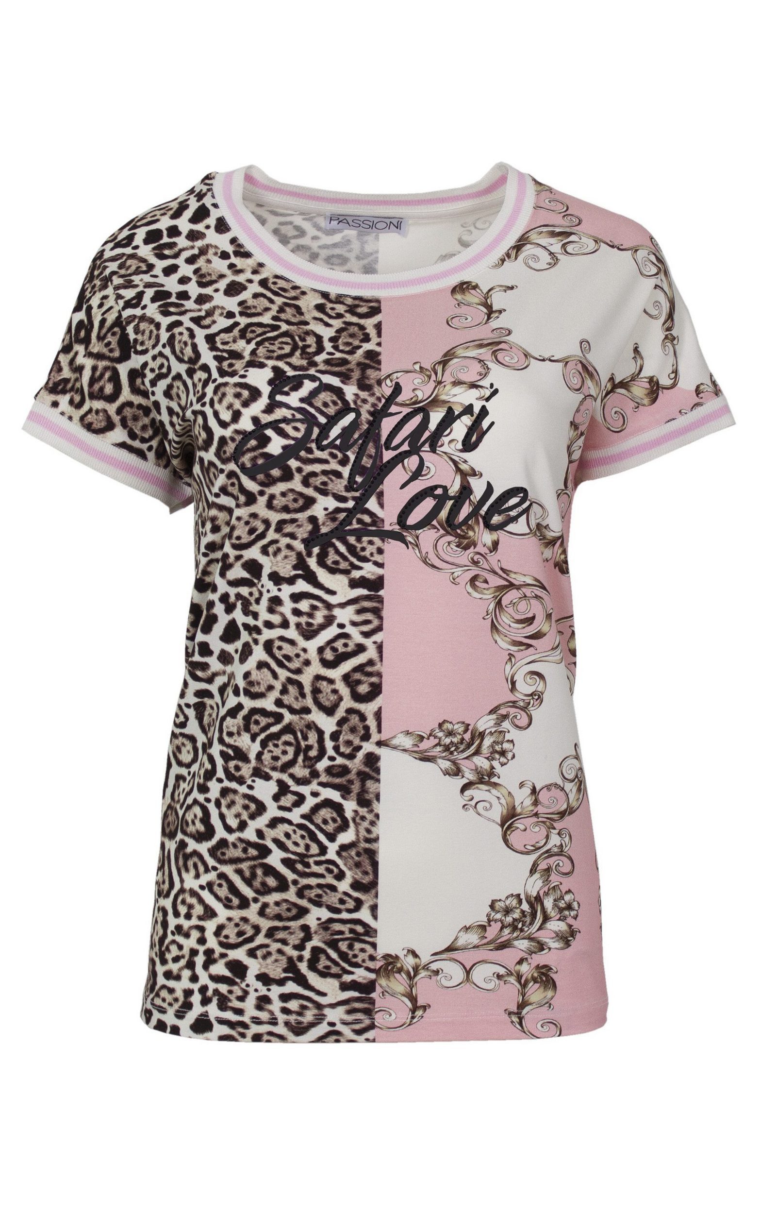 Passioni Print-Shirt Sommershirt in Rose, mit günstig online kaufen