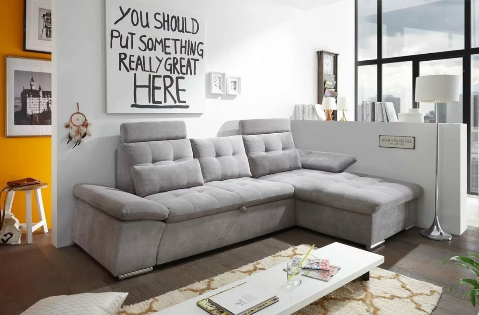 ED EXCITING DESIGN Ecksofa, Nalo Ecksofa 268x170 cm Couch Eckcouch Sofa Sch günstig online kaufen
