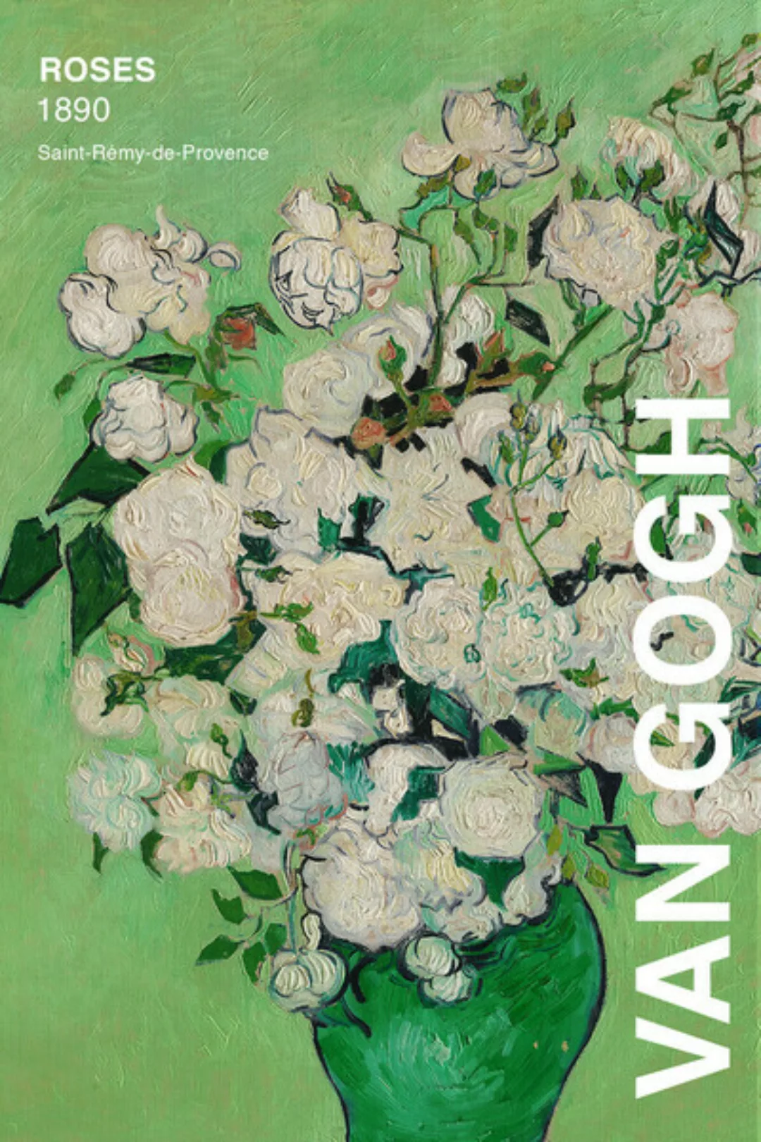 Poster / Leinwandbild - Vincent Van Gogh: Rosen günstig online kaufen