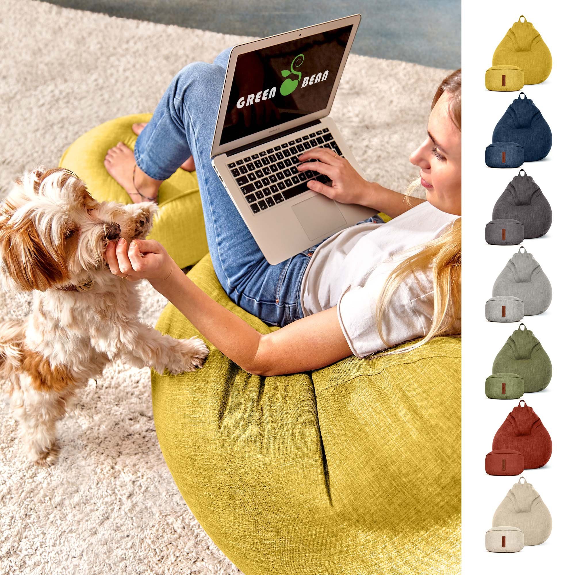 Green Bean Sitzsack Home-Linen (Indoor Riesensitzsack günstig online kaufen