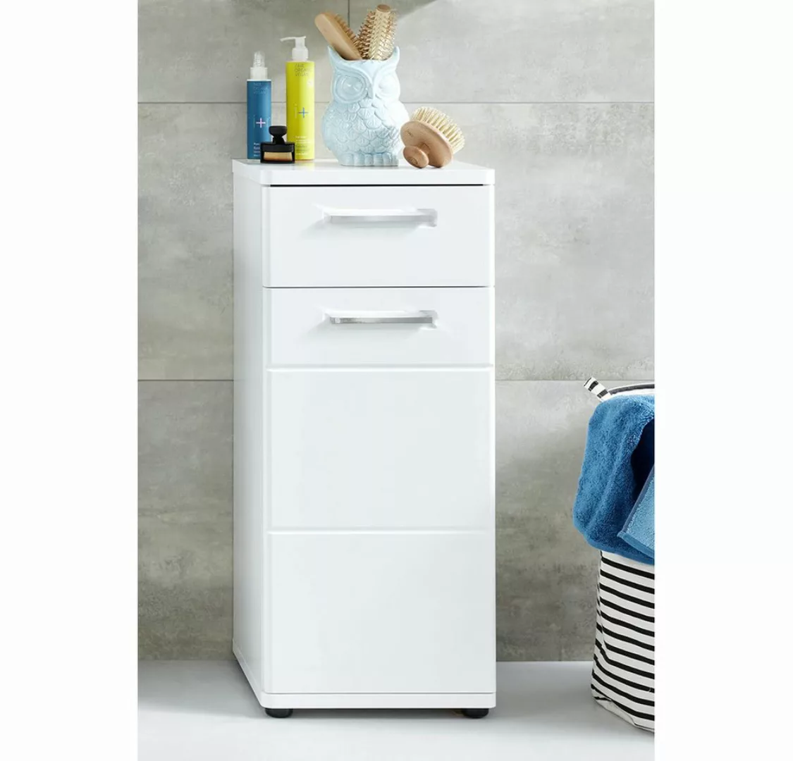 Lomadox Unterschrank MANACOR-19 Badezimmer Standschrank in weiß mit weiß Ho günstig online kaufen