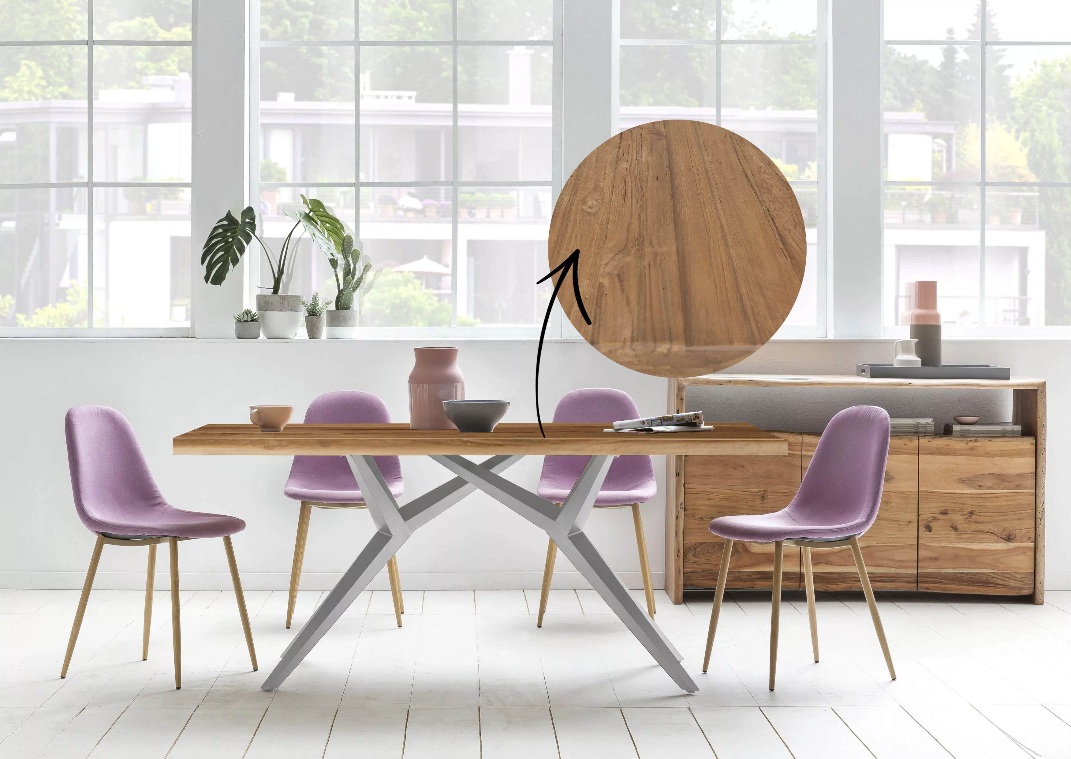 SIT Esstisch, mit rustikaler Oberfläche günstig online kaufen