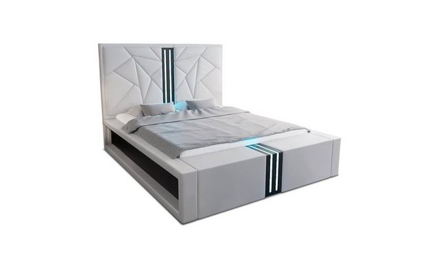 Sofa Dreams Boxspringbett Imperia Bett Kunstleder Premium Komplettbett LED günstig online kaufen