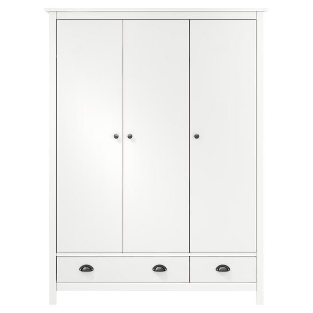 vidaXL Kleiderschrank Kleiderschrank mit 3 Türen Hill Range Weiß 127x50x170 günstig online kaufen