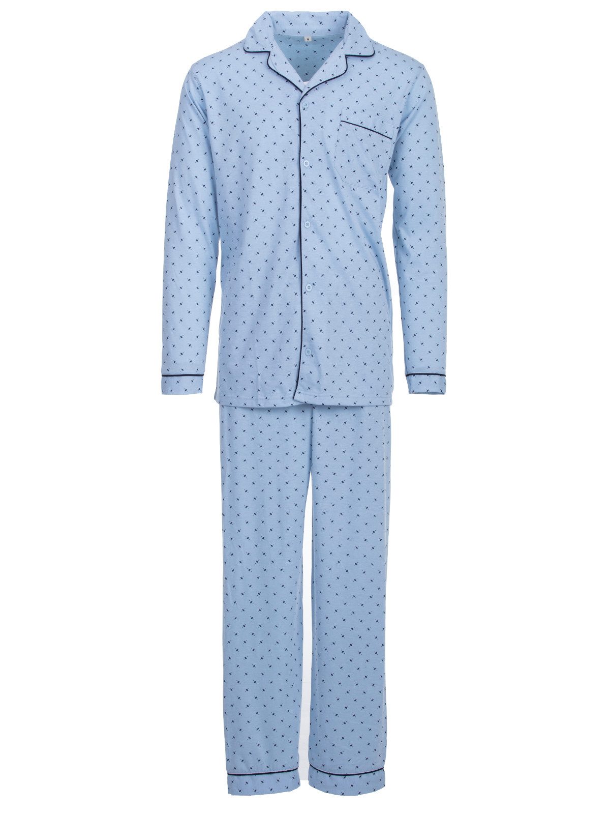 Henry Terre Schlafanzug Pyjama Set Langarm günstig online kaufen
