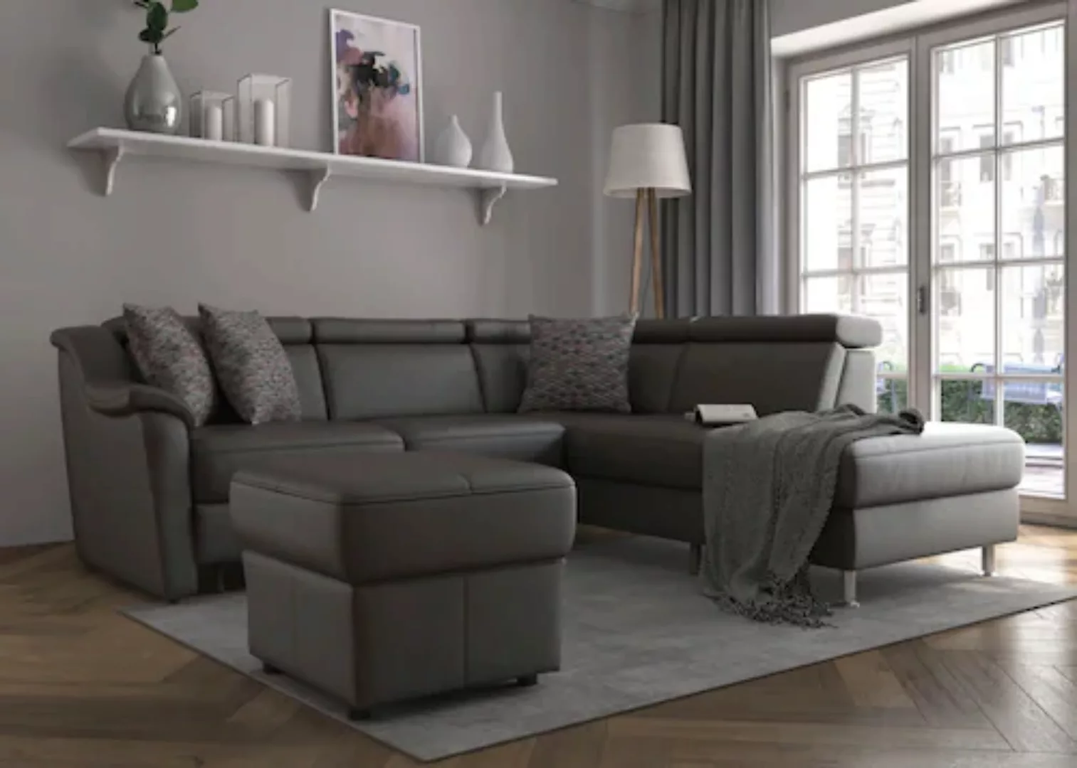 sit&more Ecksofa »Freetown L-Form«, inklusive Kopfteilverstellung und komfo günstig online kaufen