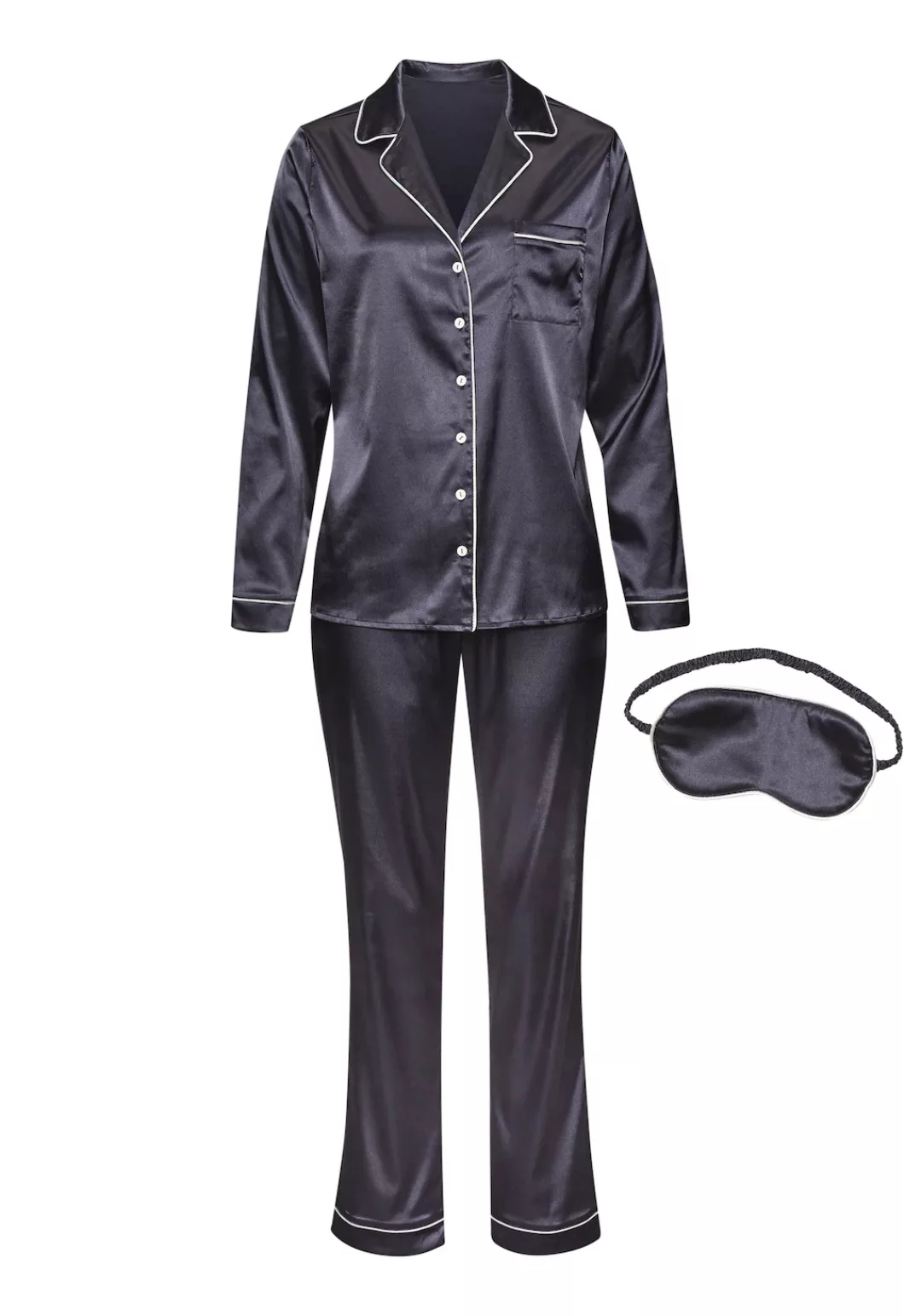 s.Oliver Pyjama, (Set, 3-teilig), incl. Schlafmaske günstig online kaufen