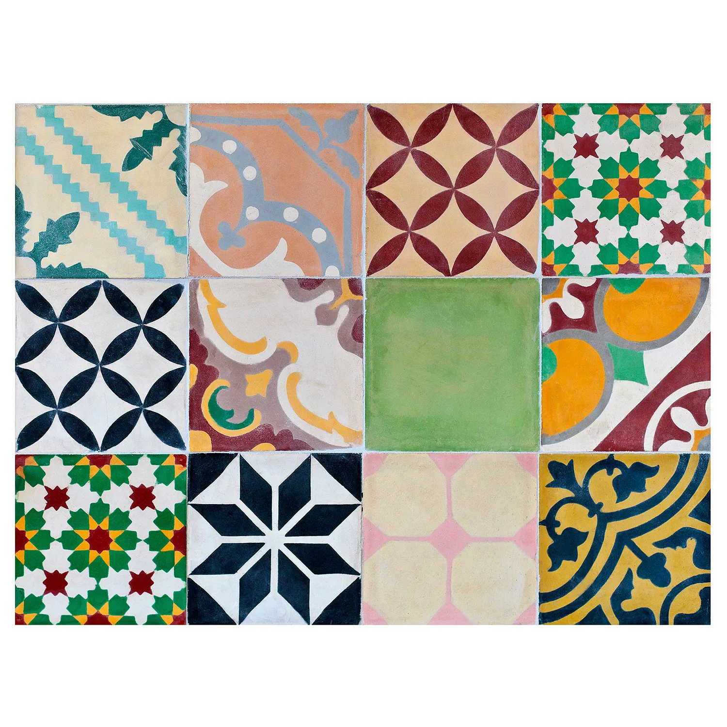 Contento Platzset »Mosaik, grün«, (Set, 4 St.) günstig online kaufen