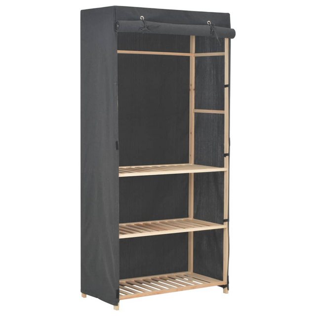 vidaXL Kleiderschrank 3-stufiger Kleiderschrank Grau 79 x 40 x 170 cm Stoff günstig online kaufen