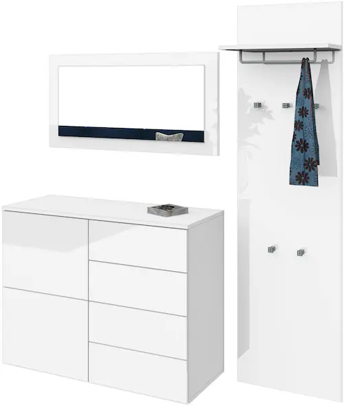borchardt Möbel Garderoben-Set, (3 St.), Drucköffner (Push-To-Open), höhenv günstig online kaufen