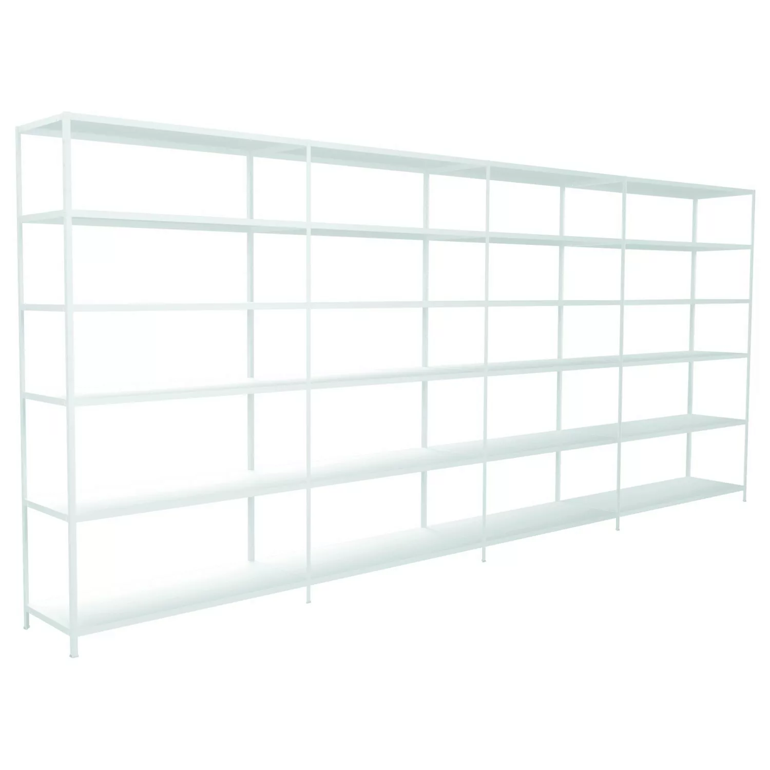 Schulte Steck-Grund-/Anbauregale 230 cm x 400 cm x 50 cm Weiß günstig online kaufen