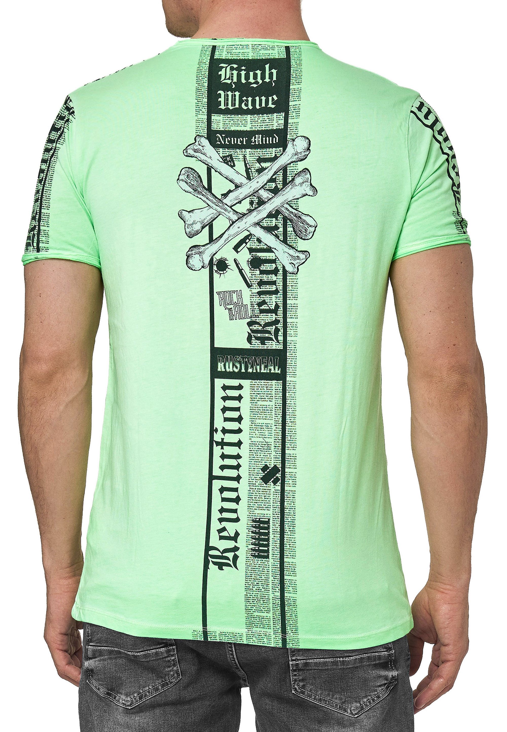 R-NEAL T-Shirt T-Shirt Verwaschen Regular Printed günstig online kaufen