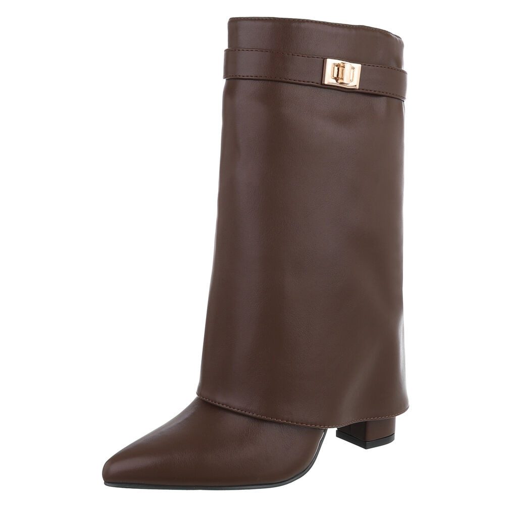 Ital-Design Elegante Stiefeletten mit umgeschlagenem Schaft günstig online kaufen