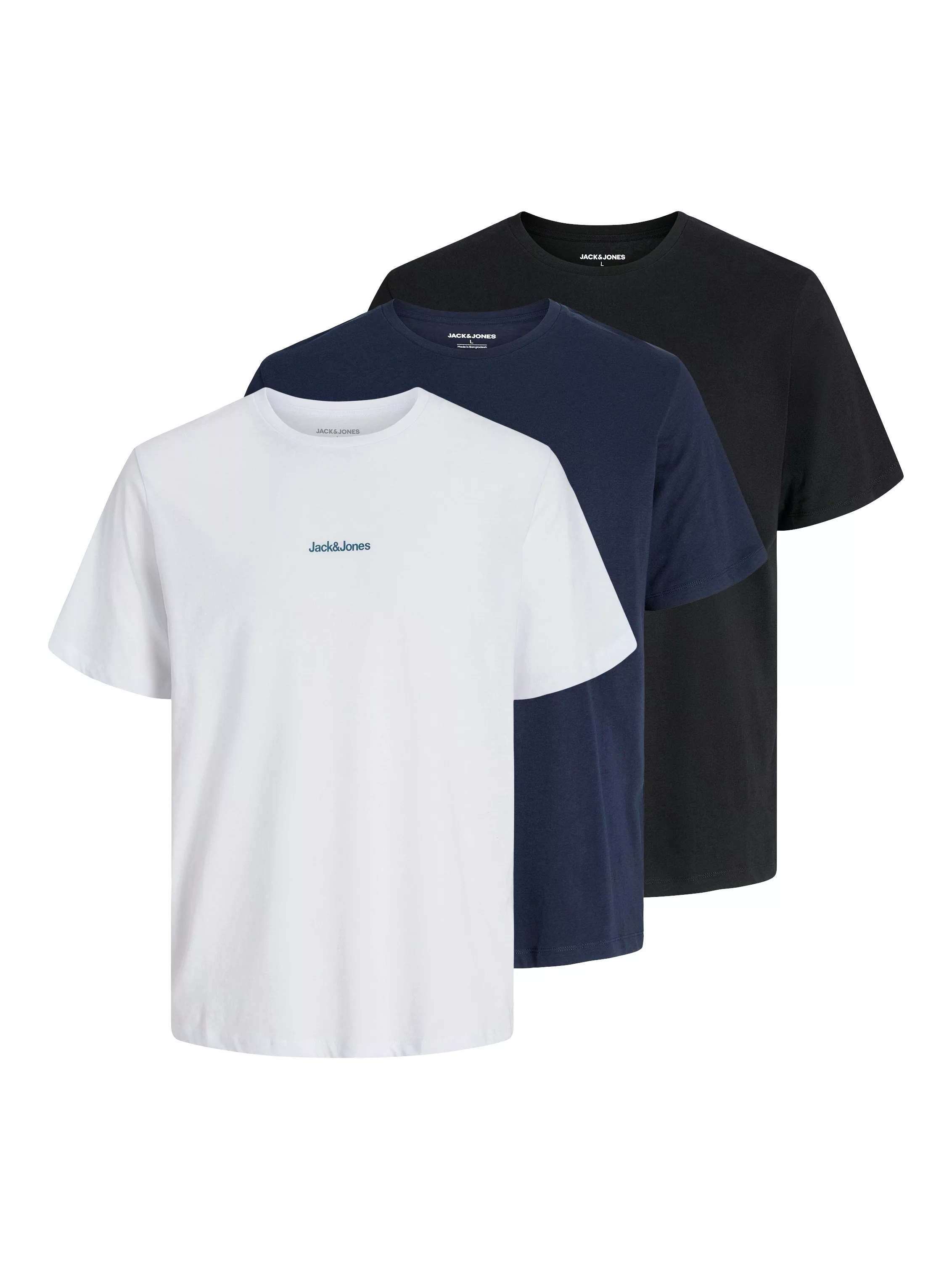 Jack & Jones Kurzarmshirt "JJMINE TEE SS CREW NECK 3PK MP", (Packung, 3 tlg günstig online kaufen