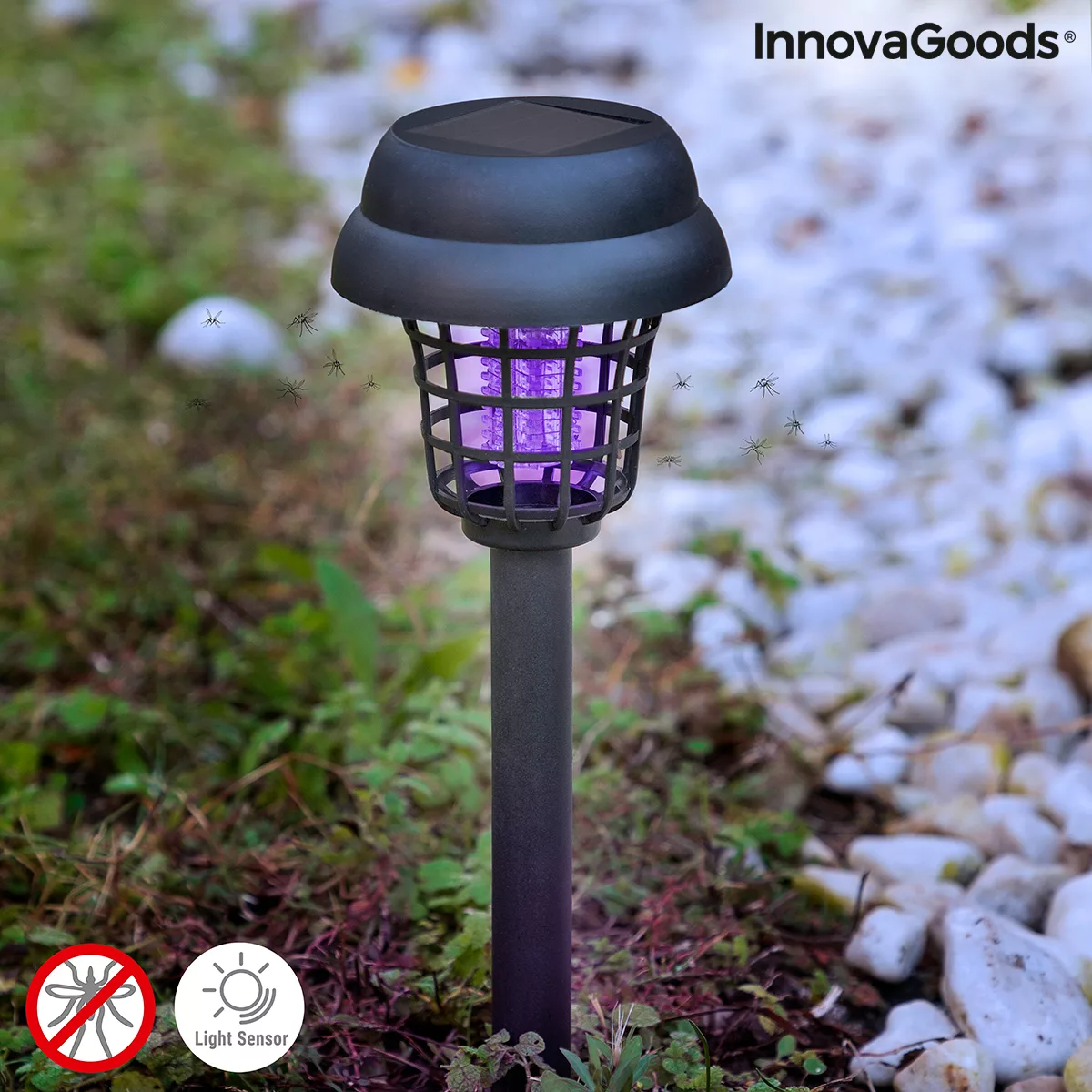Solarbetriebene Lampe Für Den Garten Gegen Mücken Garlam Innovagoods günstig online kaufen