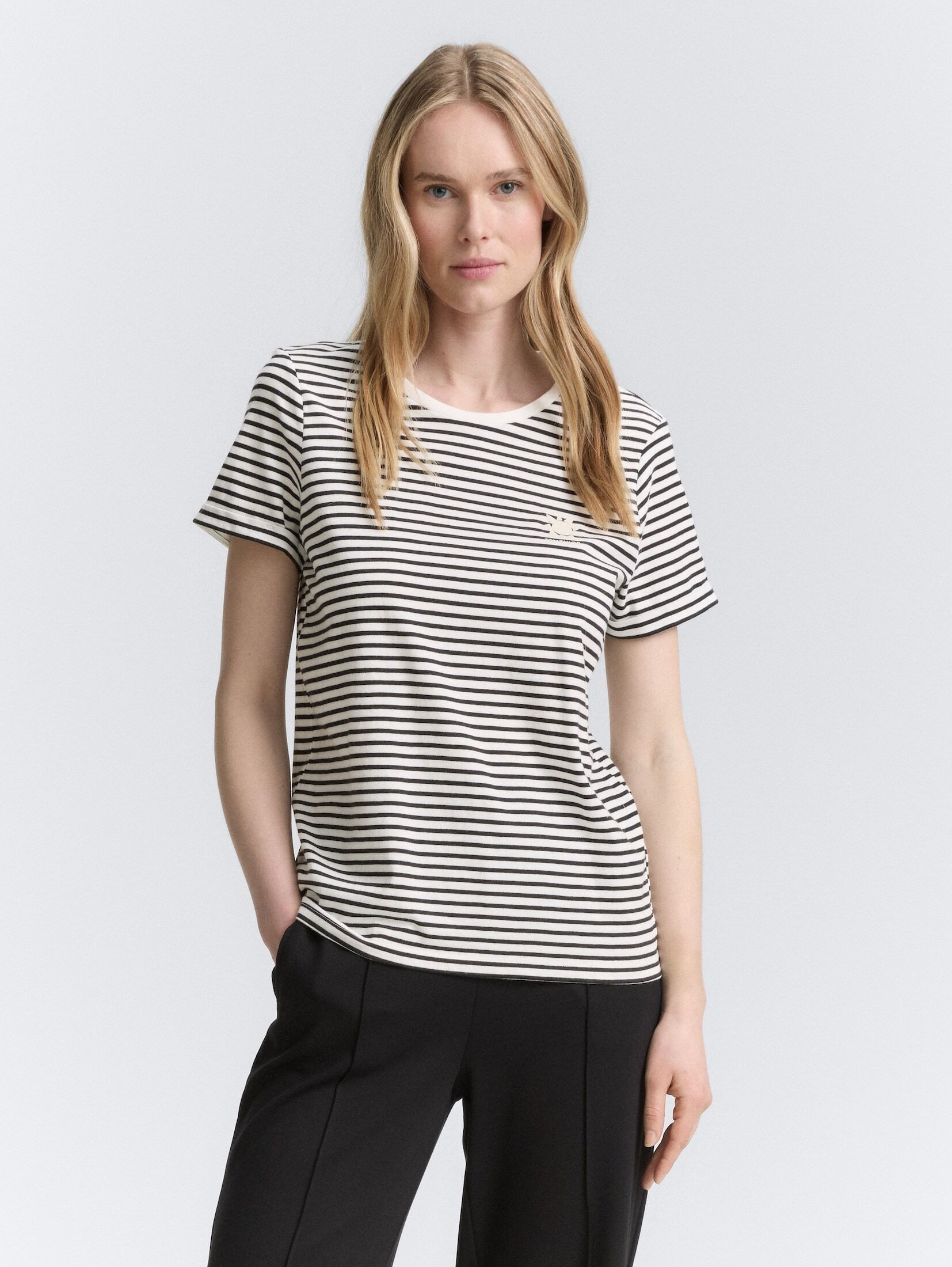 TOM TAILOR T-Shirt T-Shirt mit Streifenmuster günstig online kaufen