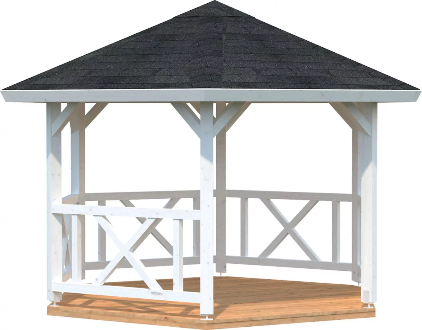 Palmako Holzpavillon "Betty", BxT: 423x423 cm, weiß günstig online kaufen