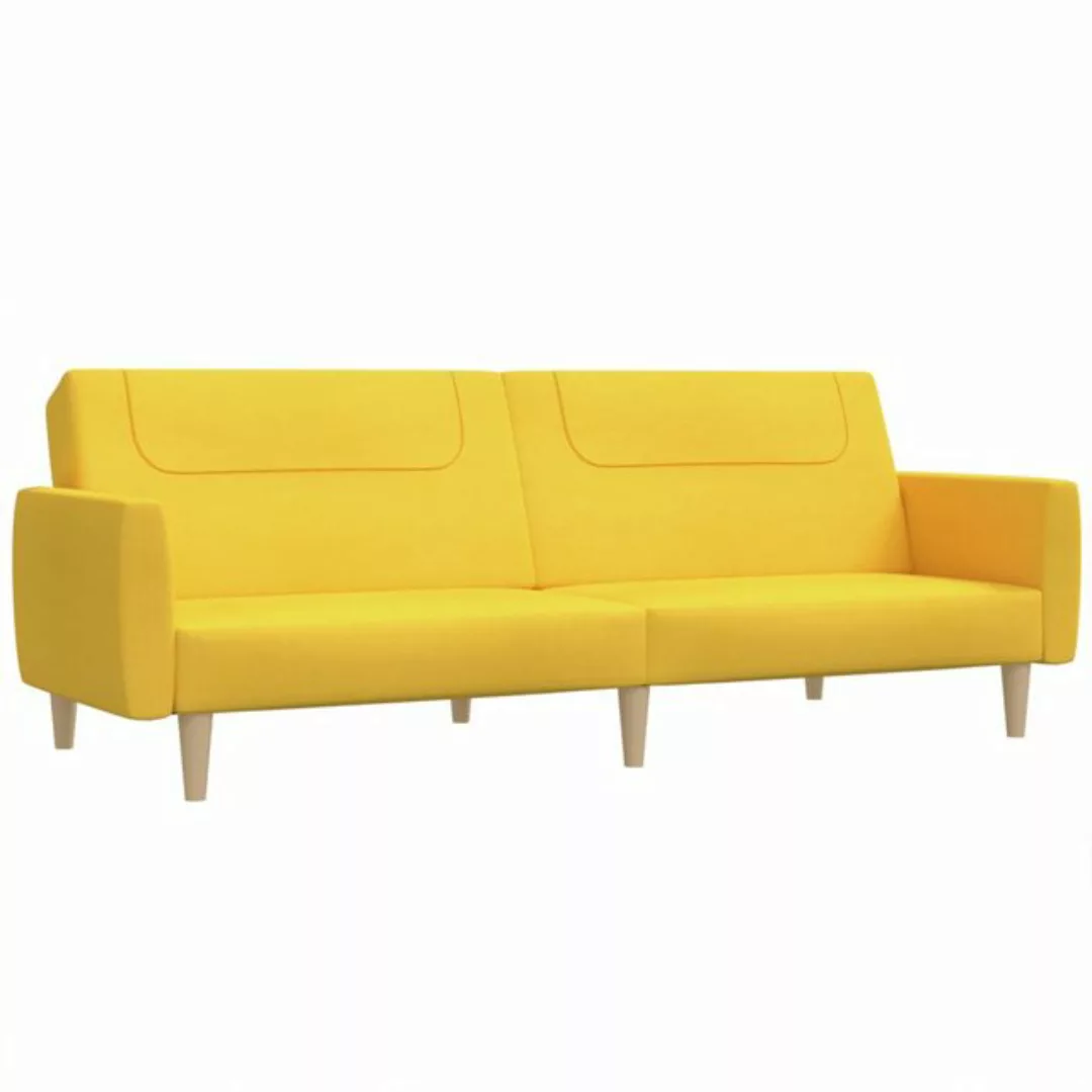 vidaXL Sofa Schlafsofa 2 Sitzer Sofa mit Schlaffunktion, Gelb günstig online kaufen