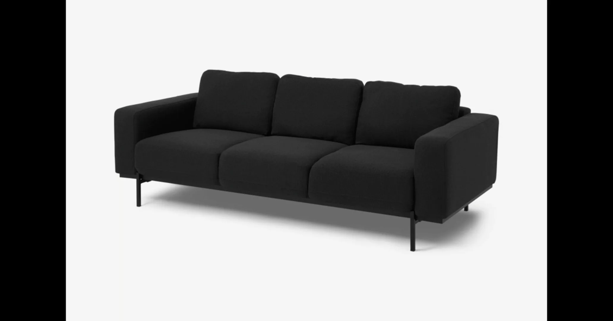 Jarrod 3-Sitzer Sofa, Nachtschwarz - MADE.com günstig online kaufen