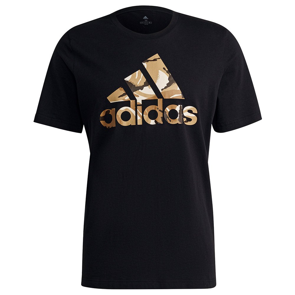 adidas Training – T-Shirt in Schwarz mit Rückenprint mit Military-Muster günstig online kaufen