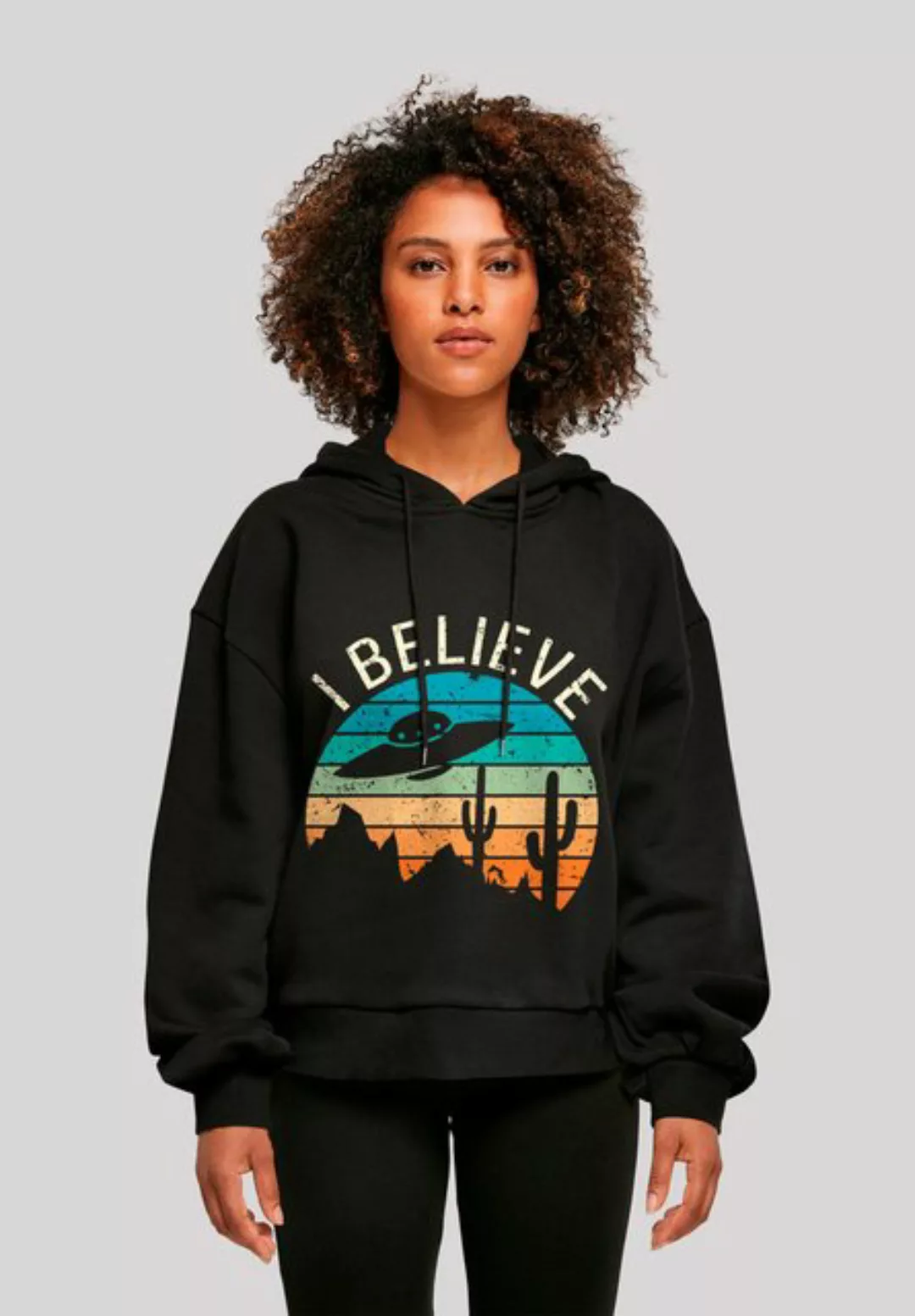 F4NT4STIC Sweatshirt I Believe UFO Alien Sonnenuntergang Premium Qualität günstig online kaufen