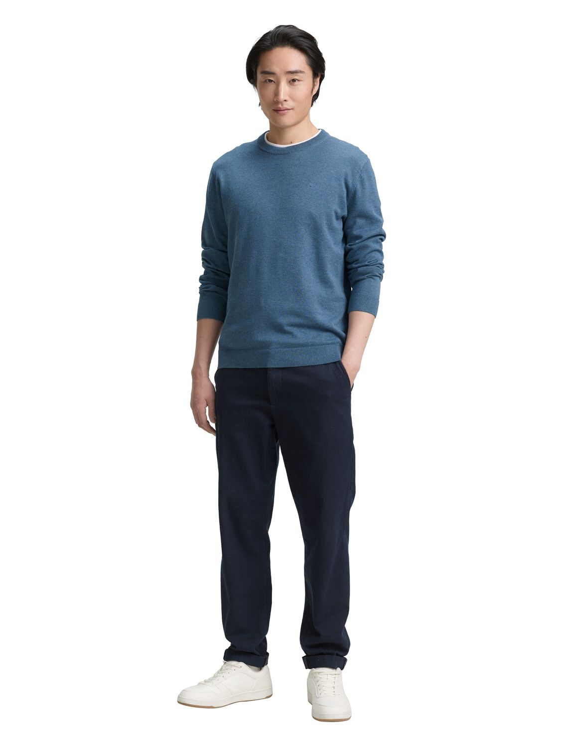 Tom Tailor Herren Rundhals Pullover BASIC CREWNECK KNIT - Relaxed Fit günstig online kaufen