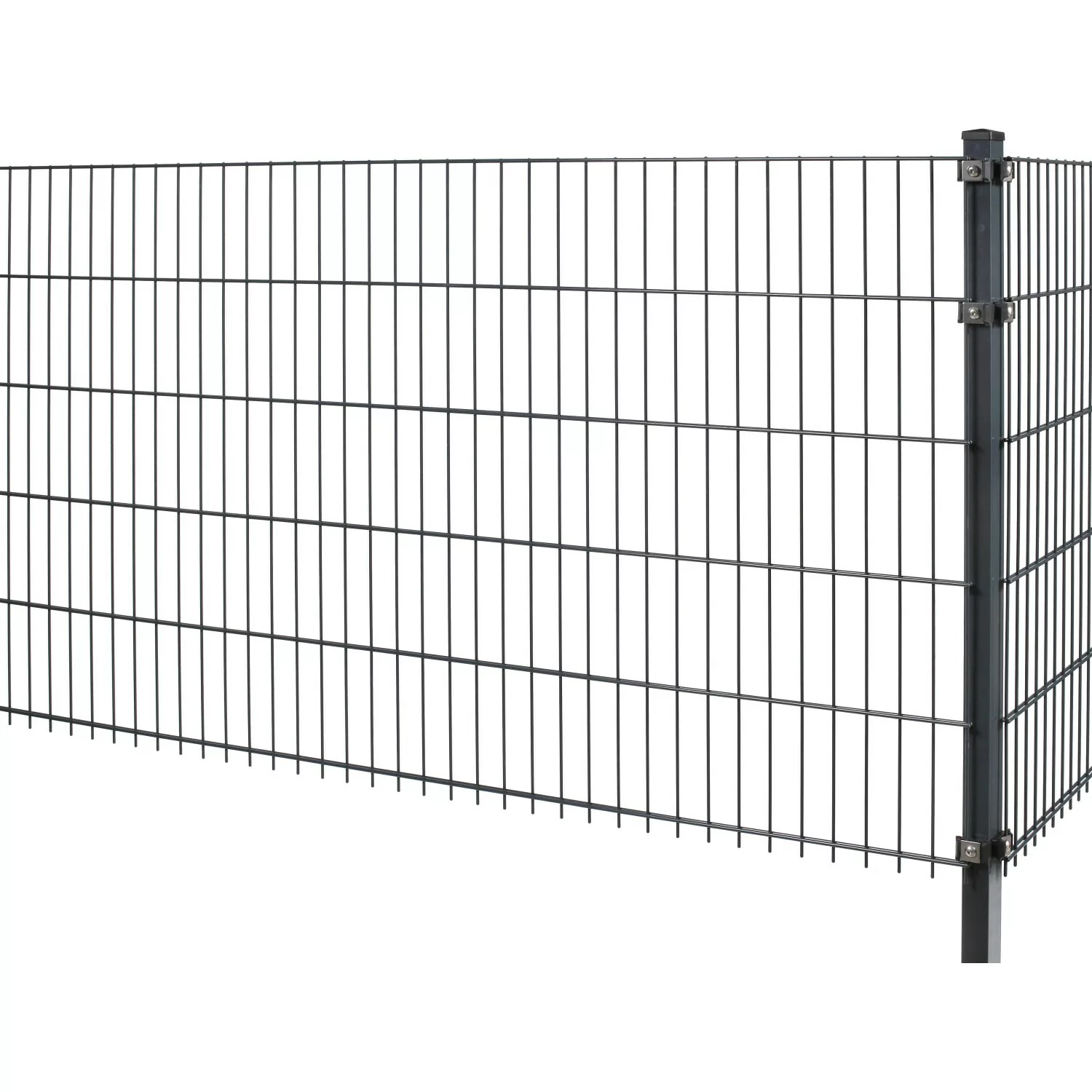 Doppelstabmattenzaun Metall 83 cm x 201 cm Anthrazit günstig online kaufen