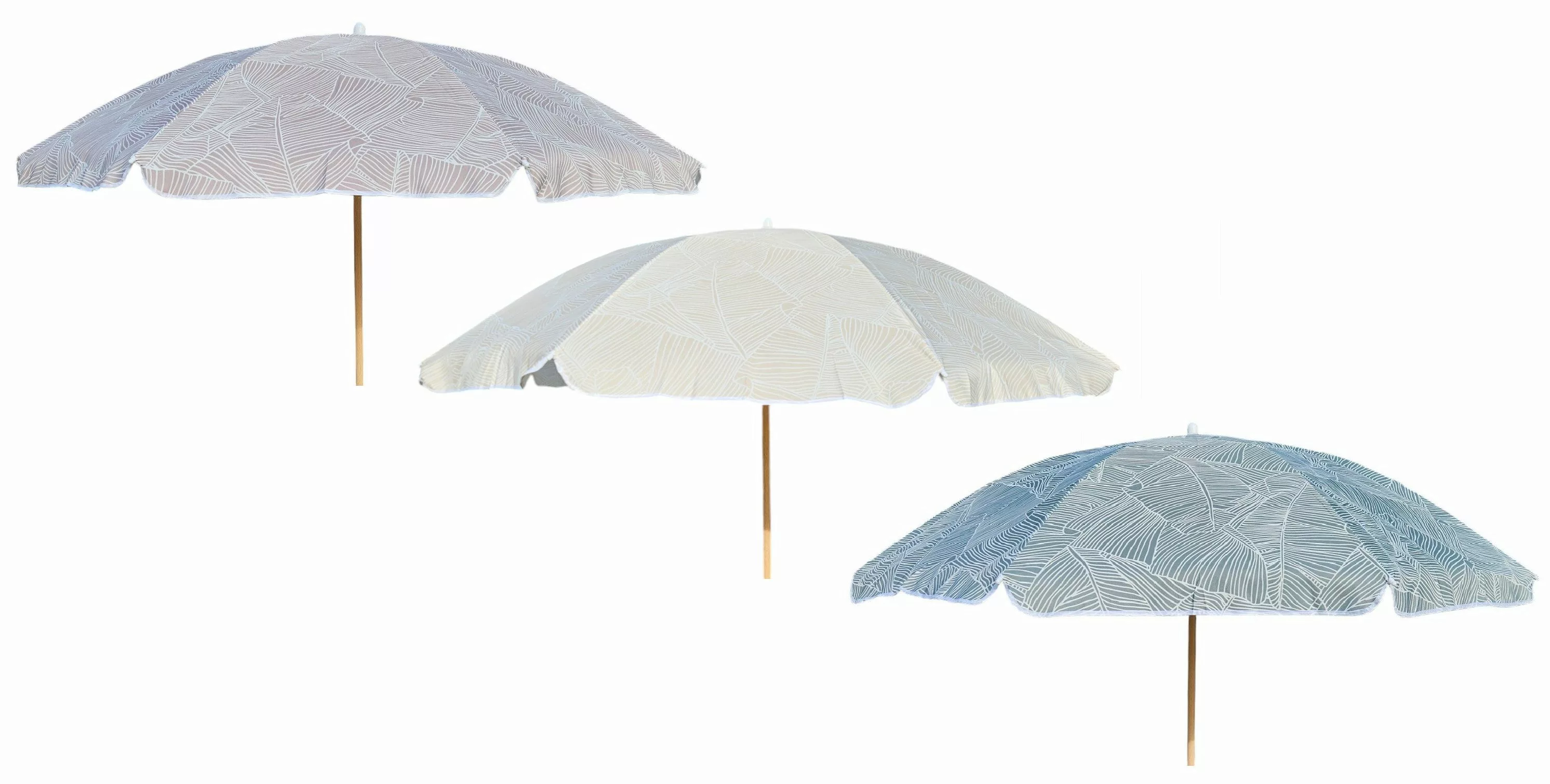 Meinposten Sonnenschirm Strandschirm Balkonschirm grün creme günstig online kaufen