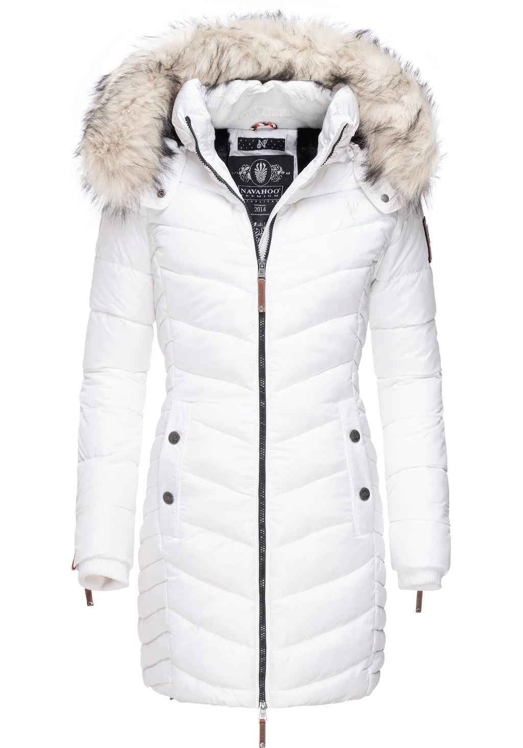 Navahoo Wintermantel "Nimalaa", modischer Damen Winter Steppmantel mit Kapu günstig online kaufen
