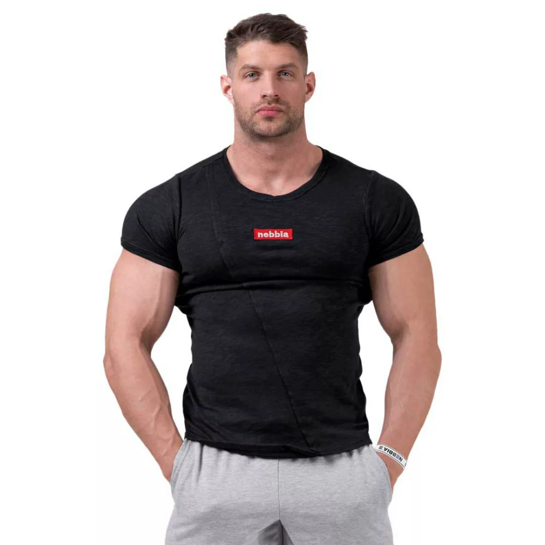 Nebbia Red Label Muscle Back Kurzärmeliges T-shirt L Black günstig online kaufen