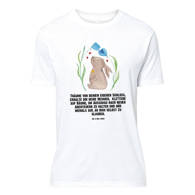 Mr. & Mrs. Panda T-Shirt Hase Blume - Weiß - Geschenk, Jubiläum, Ostern, T- günstig online kaufen