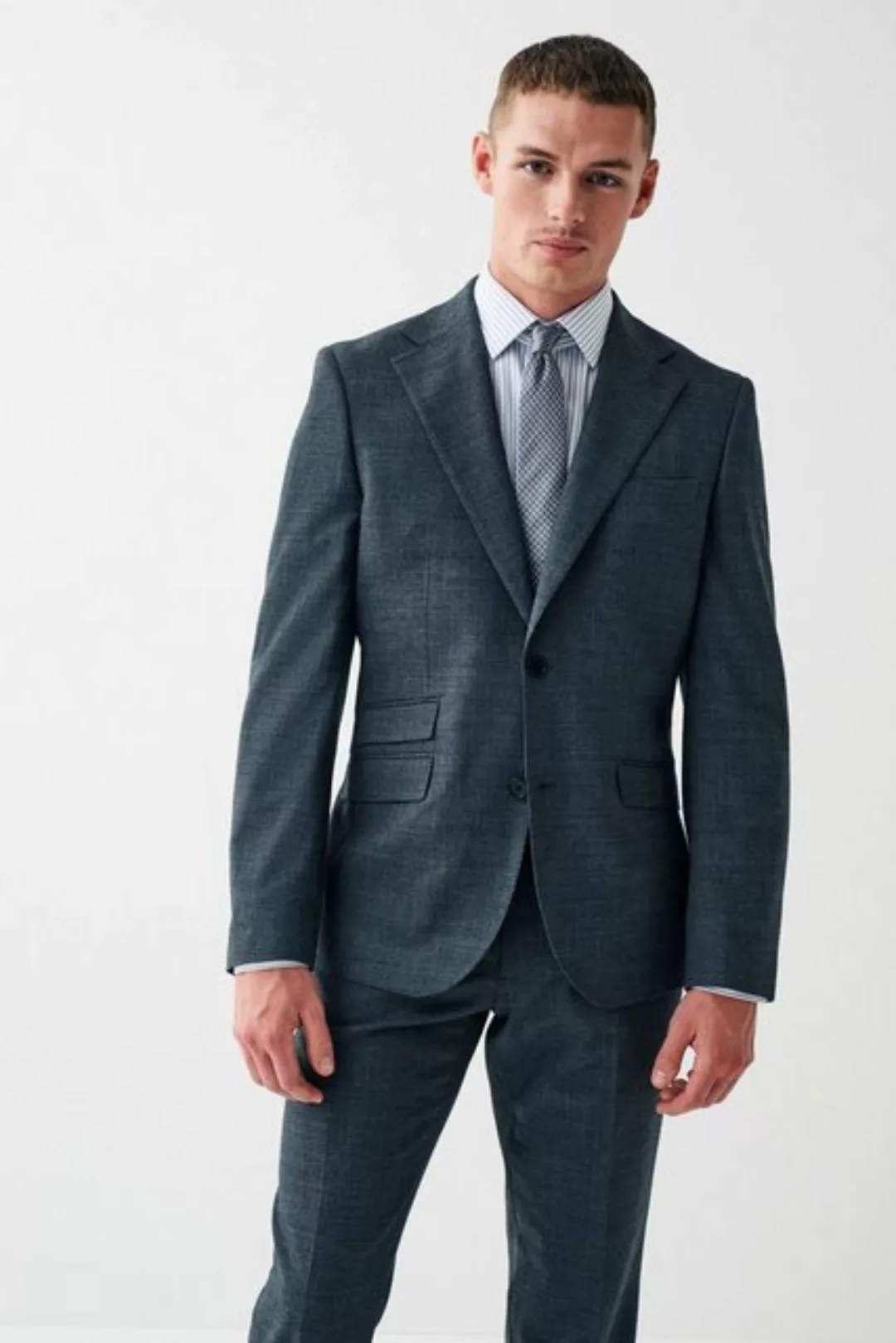 Next Baukastensakko Slim-Fit-Anzug aus Wollgemisch: Sakko (1-tlg) günstig online kaufen
