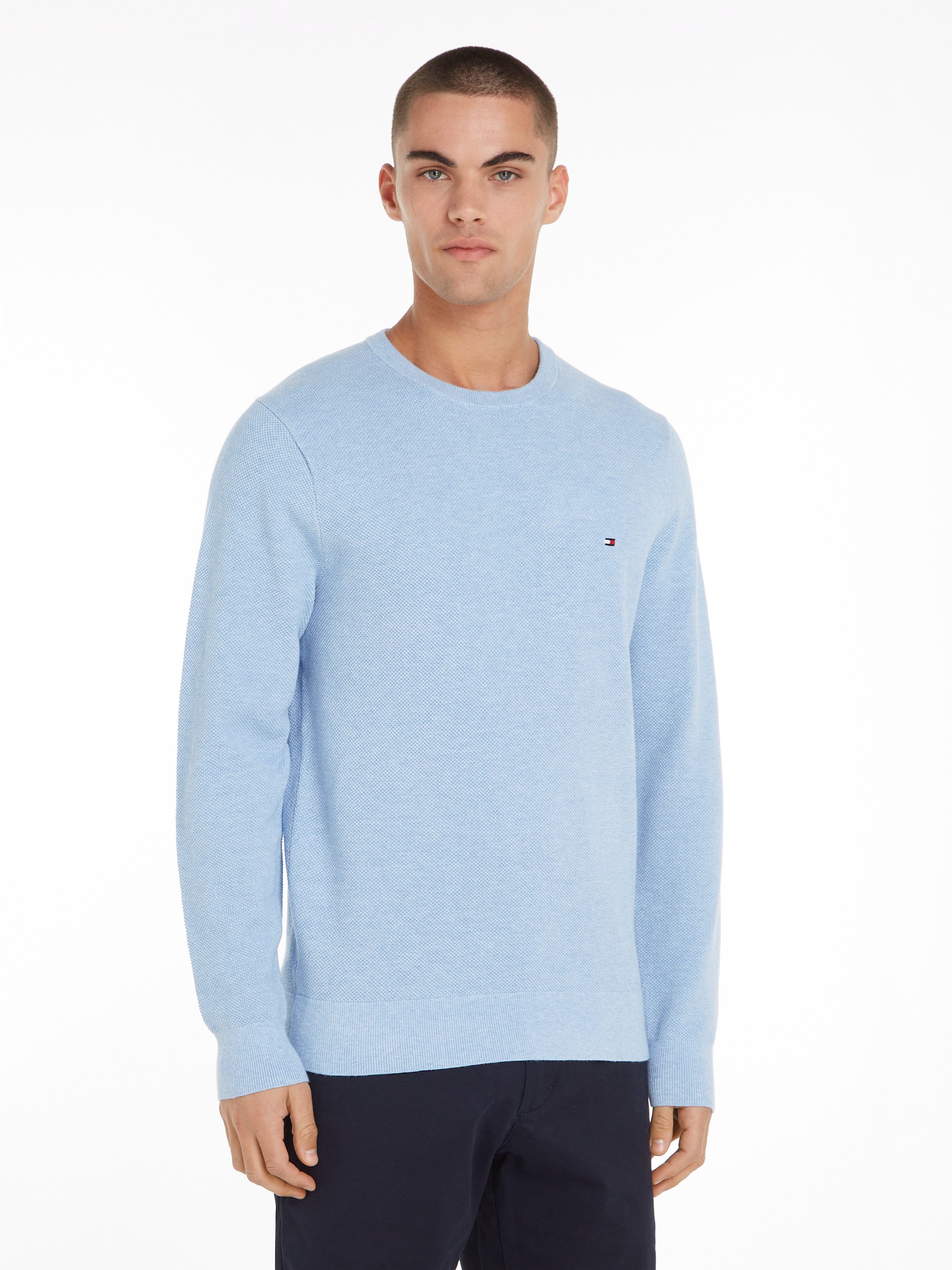 Tommy Hilfiger Rundhalspullover ESSENTIAL STRUCTURE CREW günstig online kaufen