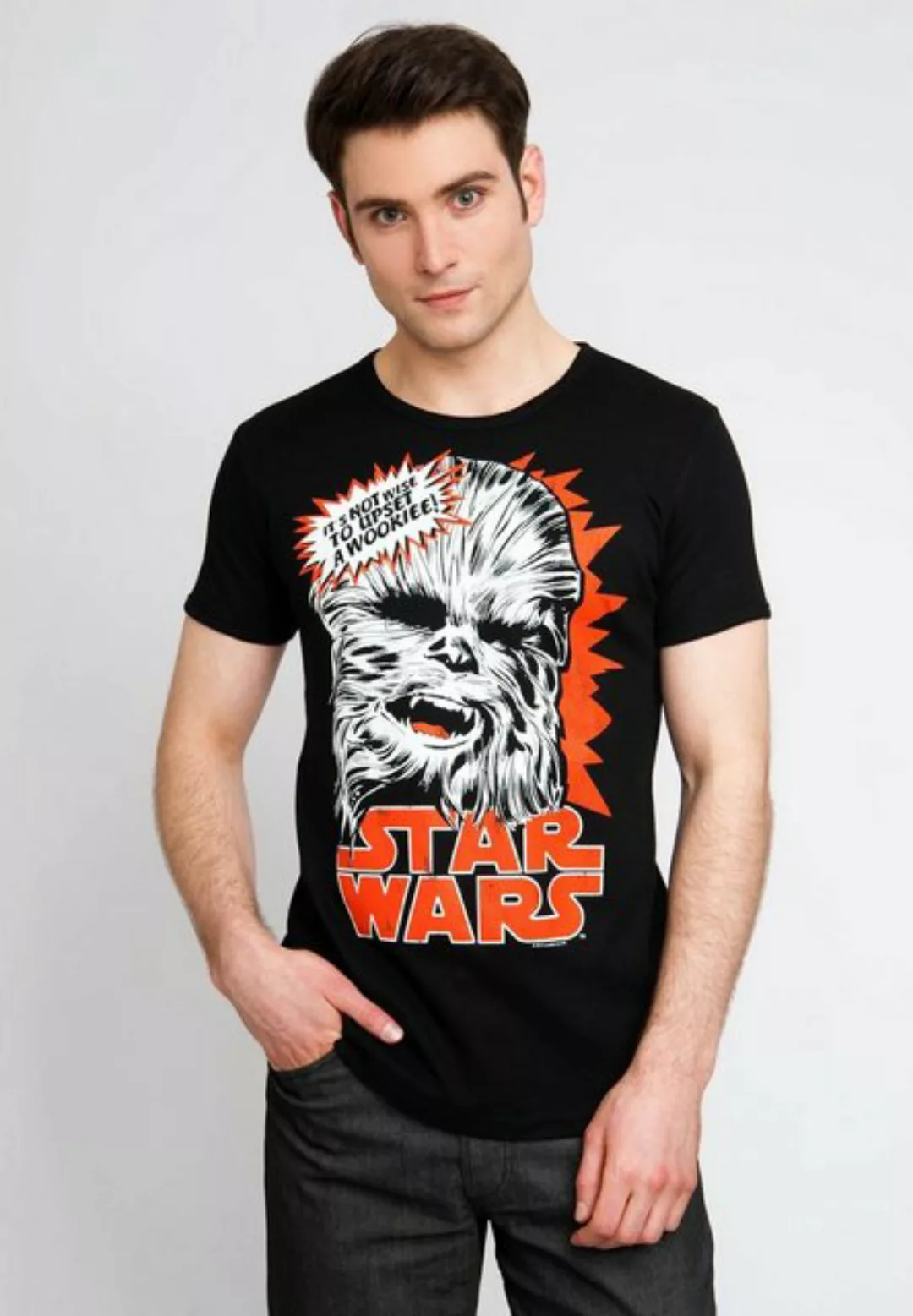 LOGOSHIRT T-Shirt "Chewbacca", mit coolem Wookie-Print günstig online kaufen